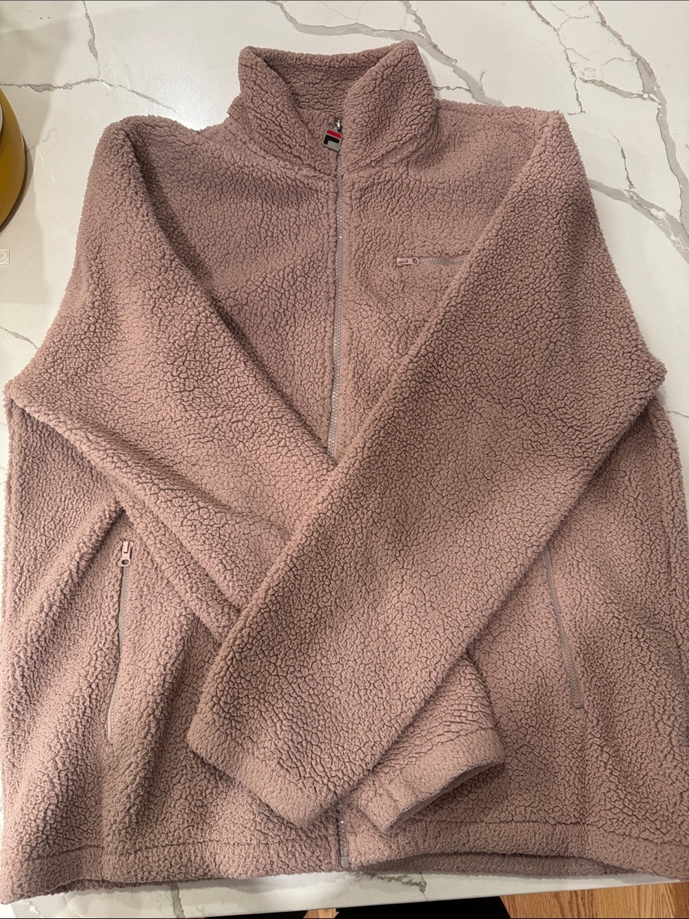 Fila Women's Teddy Half-Zip Jacket in Dusty Rose
